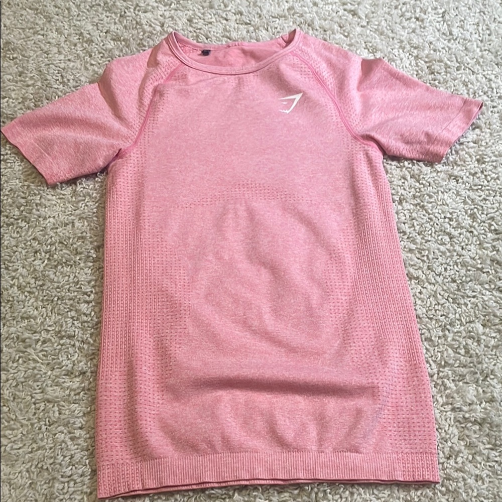 Pink Gymshark short sleeve